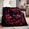 1Pc Dark Sonic Flannel Blanket, Soft And Comfortable, Casual Warm, Camping Travel, Christmas, Halloween Xmas Gift L1524