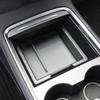 For Tesla Model 3 Y 2023 Accessories Center Console Storage Box Central Control Translucent Organiser Case with Silicone Pad