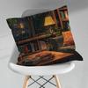 Read Book illustration Pillowcase for Sofa Room Office Decor Printing  Merchandise AllMatch Cushion Cover