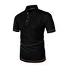 Men's Summer Color Botton Collar Short Sleeve Tops Men's Loose Sports Casual Tops