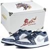 Jordan Air Jordan 1 NR Gift Low Top Vintage Basketball Shoes Men's Blue White 553558-141(Team679-S-BOX)