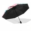 1pc Hello Kitty Automatic Opening/Closing Umbrella - Portable Three-Fold Design with 8-Bone Iron Frame - Outdoor - Ideal Gift for Fans, Travelers, Eve