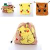 Pokmon Insulated Fur Drawstring Pouch For Travel Storage And Gift Packaging