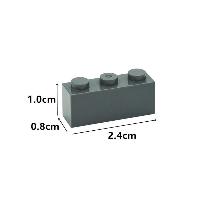 50pcs Thick Figures Bricks 1x3 Dots DIY Building Blocks Educational Creative Size Compatible With 3622 Plastic Toys For Children