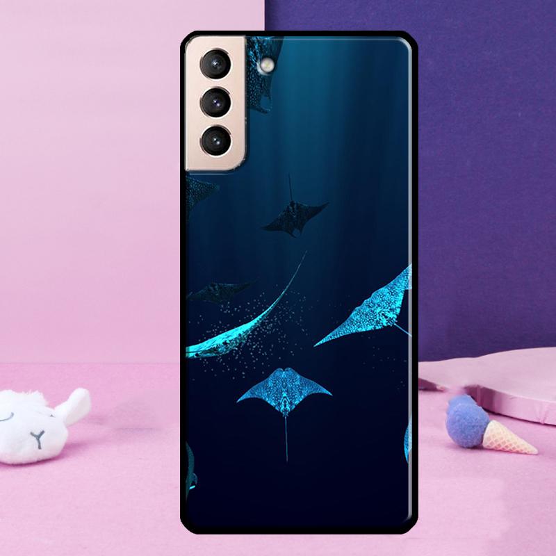 Animal Manta Ray Phone Case For Samsung Galaxy S25 Ultra S24 Ultra S9 S10 S20 S21 S22 Plus S23 S24 FE Cover
