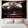 Custom Name Friday the 13th Print Tapestry, Backdrop, Easy Setup, Ideal for Bedroom, Office & Living Room, with Aesthetic Wall Hanging Decor.
