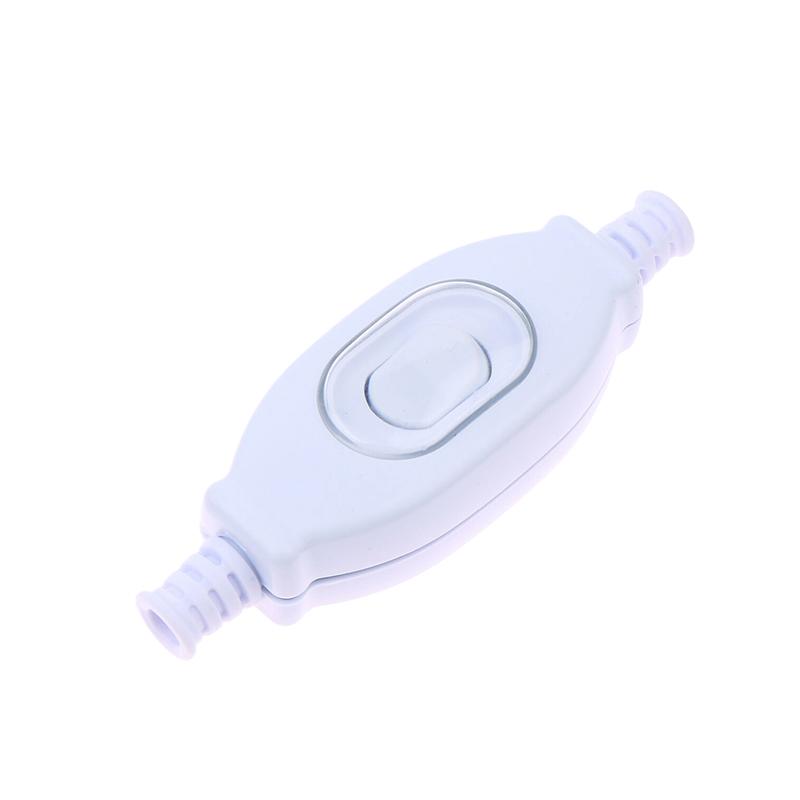 1 Pcs Waterproof In Line Switch Cord Switch Round Wire Silver Contact Double Cut Switch Dust Switch 3A 250V