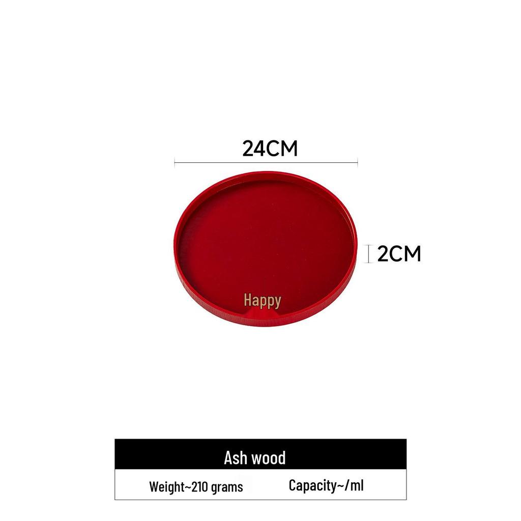 Massivholz Retro Rote Doppel-Glück Schale - Hochzeits-Teeservice & Neujahrs-Trockenfrucht-Platte