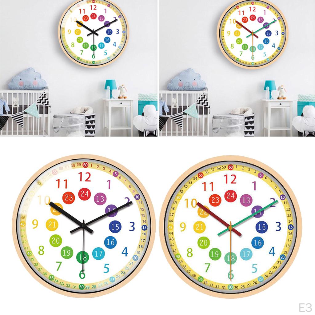 Wall Clock, Children's Classroom, 12 Inches,