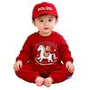 New Arrival: Year of the Horse Family Matching Outfits - Red Autumn/Winter Collection for Mother-Daughter, Mother-Son, and Baby Rompers
