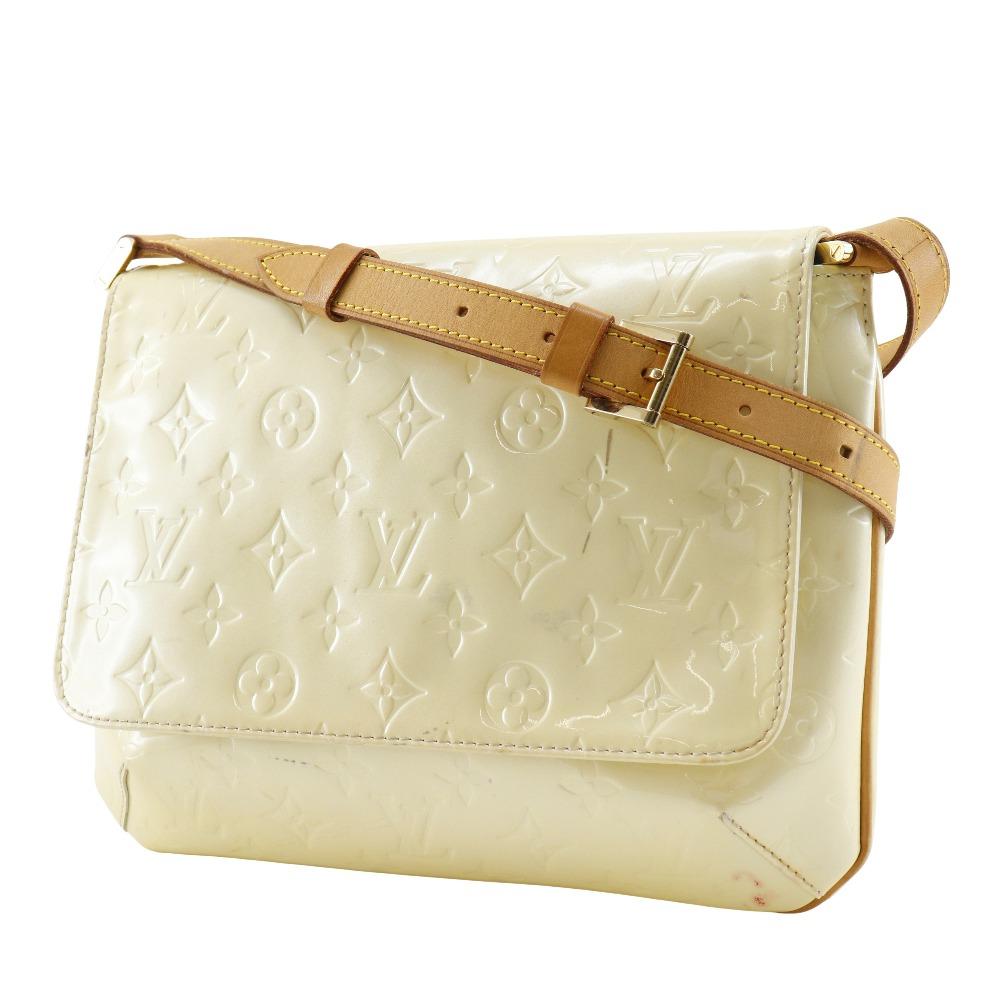 Louis Vuitton Thompson Street Shoulder Bag M91203 Perle Off White Monogram Vernis Women Used