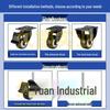 Black Heavy-Duty Swivel Casters with Brakes for Furniture, Cabinets & Industrial Use, Double Bearing Wheels