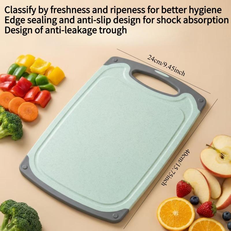 1PC wheat straw double-sided anti-mildew cutting board, household kitchen cutting board, base, healthy and environmentally friendly 40*24CM