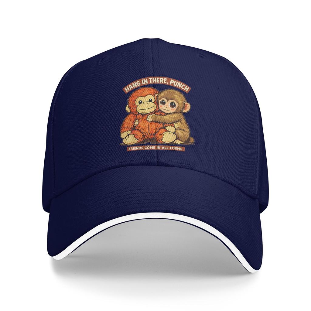Summer Lonely Punch Monkey Baseball Cap  Tennis Skate y2k Funny Print Sun Trucker Hat Women Men Hot Sale Baseball Caps