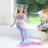 Cross-border foreign trade mermaid Ghnatygren mesh three-piece bikini children's swimsuit vacation beach CX53