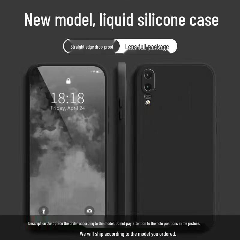 Huawei P20 Liquid Silicone Phone Case - Full Coverage, Drop Protection, Solid Color, Skin-Friendly, High-End Design