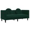2 Seater Sofa with Cushions Dark Green Velvet