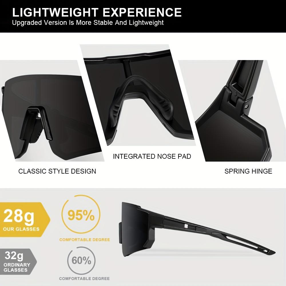 1/3PCS Oversize Outdoor Cycling Sunglasses Men Women Driving Bike Glasses Bicycle Sports Climbing Protective UV400 Goggles