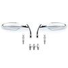 Szmsmy Silver Grim Reaper Universal Custom Motorcycle Mirrors Adapter Mirrors Fit Most and Kawasaki Cruisers - Suzuki, Honda,