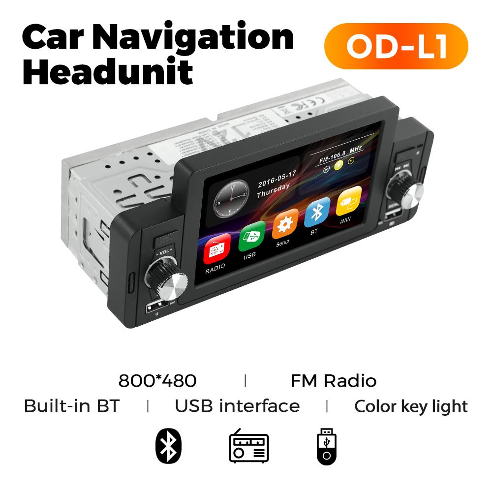 1Din 5inch Touch Screen Car Radio Multimedia Player Carplay Android Auto Display Navigation Mirrorlink  MP5 Rear View Camera