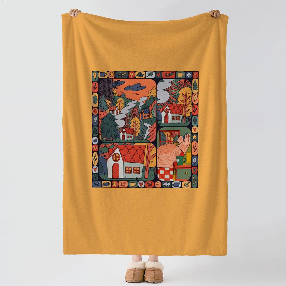 Artist M-Malen Pazos-s Throw Thick Comfort Flannel Quilt, Multi-scene Use Indoor Outdoor Daily Nap