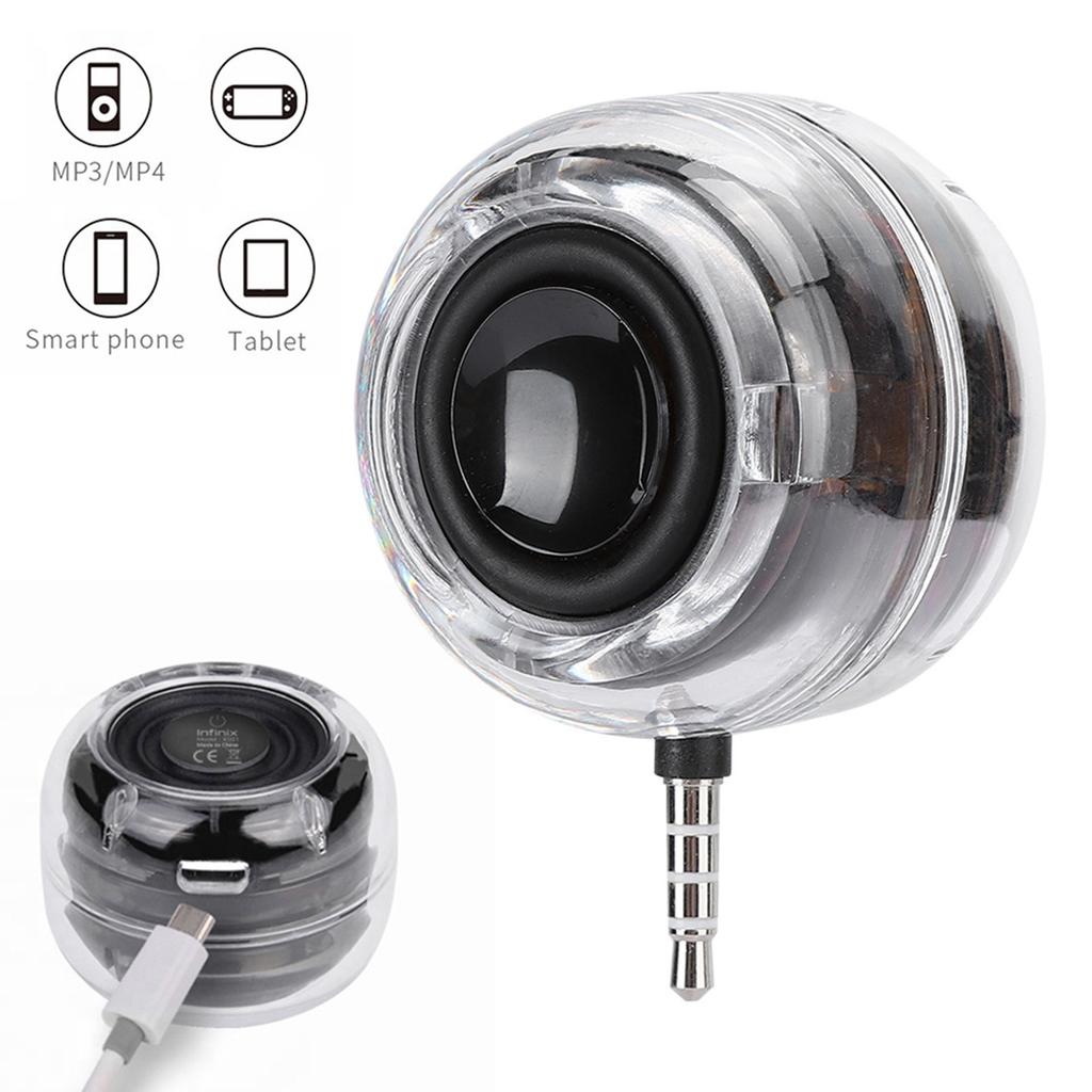 Portable Speaker with 3.5mm Plug Handsfree Speakers Audio Music Player for Phone Computer Use
