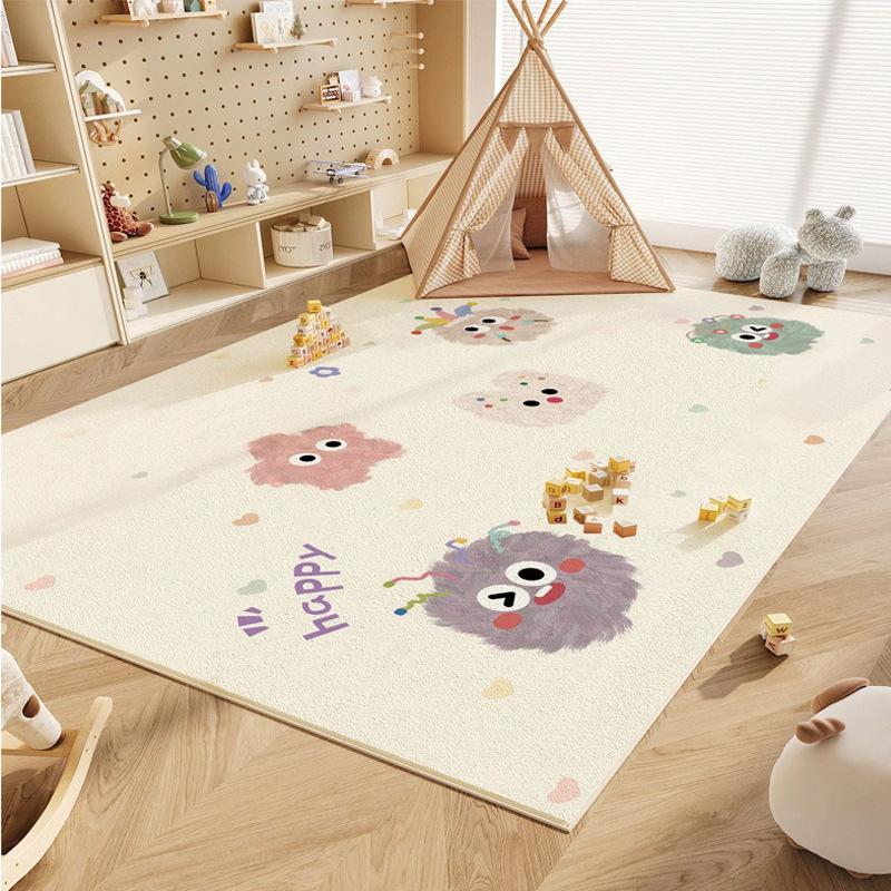 Cartoon Colored Carpets for Living Room Cute Anime Bedroom Decor Rug Soft Children's Room Carpet Home Non-slip Floor Mat Gift