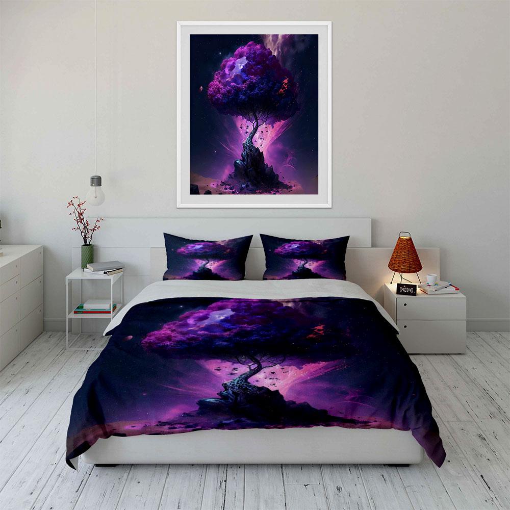 Fantasy Tree Art Decor Set Soft Comfortable Duvet Cover Bedding Set Included 1*Duvet Cover & 2*Pillowcases, Gift