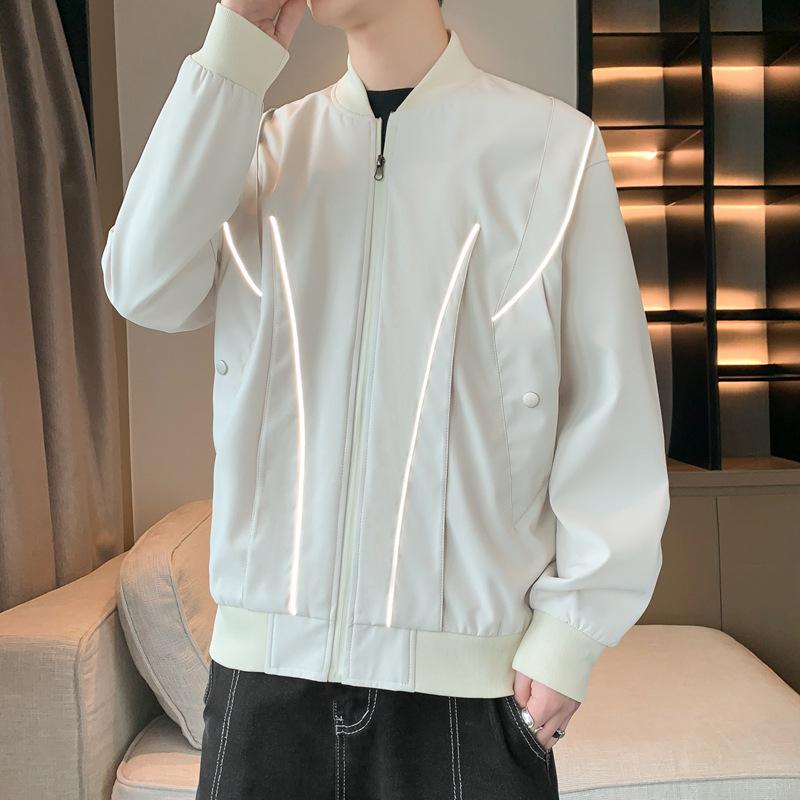 Jacket Men's Casual Jacket Couple Loose Versatile Collar Jacket Autumn and Winter Baseball Uniform