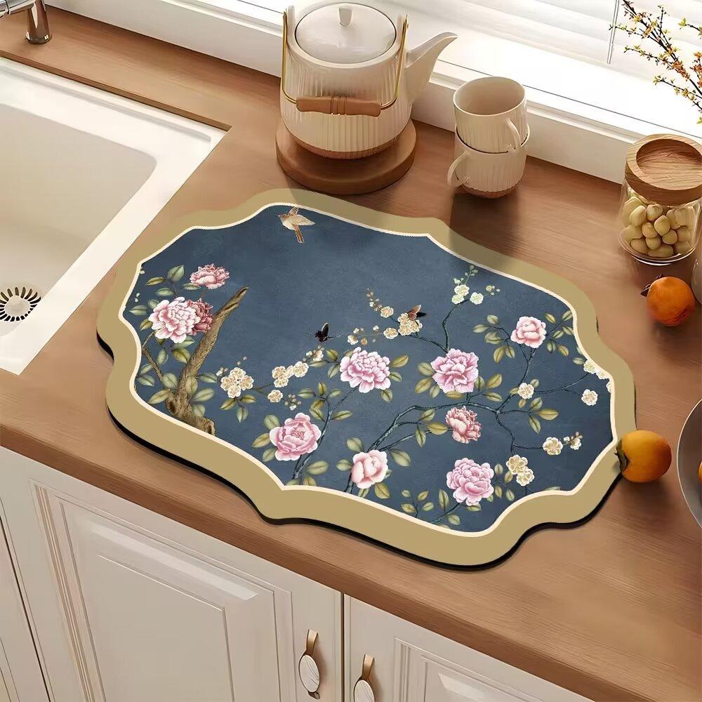 Kitchen Countertop Drain Mat High Appearance Level Absorbent Washing Dishes Dishes Dishes Chopsticks Sink Faucet Bar Table Mat