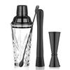 Shangqi Gunmetal Black Schwertförmiger Glas-Cocktailshaker 4-teiliges Set