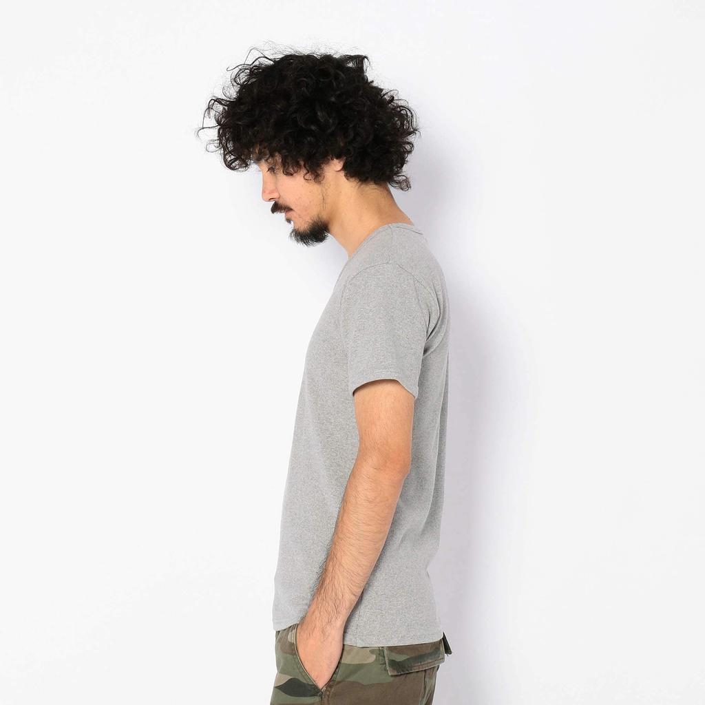Avirex Official Daily Rib V-Neck Tee, Men's XL, 075 Olive, Short Sleeve (Antibacterial, Anti-Odor), Size 6143501