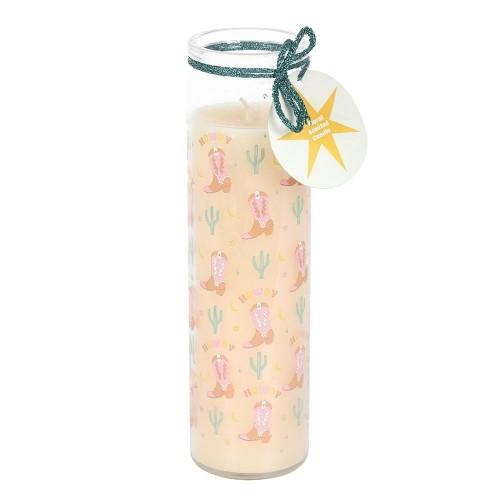 Something Different Howdy Floral Cowboy Boot Tube Candle