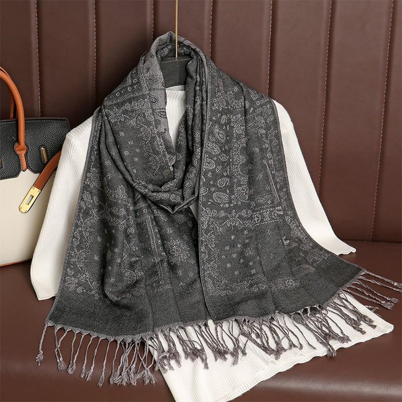Luxury Thick Cashmere Scarf Women Print New Wraps Pashmina Travel Poncho Warm Blanket Winter Bufanda Shawl Female Stoles