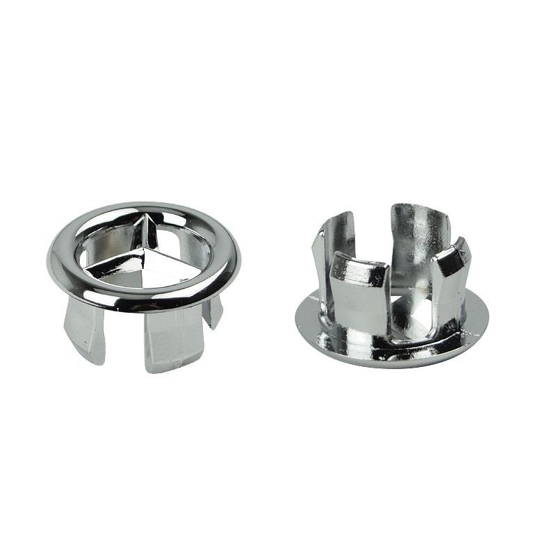 1pc Sink Round Ring Overflow Spare Cover Spilled Water Ring Plastic Chrome Trim Bathroom Supplies Ceramic Basin