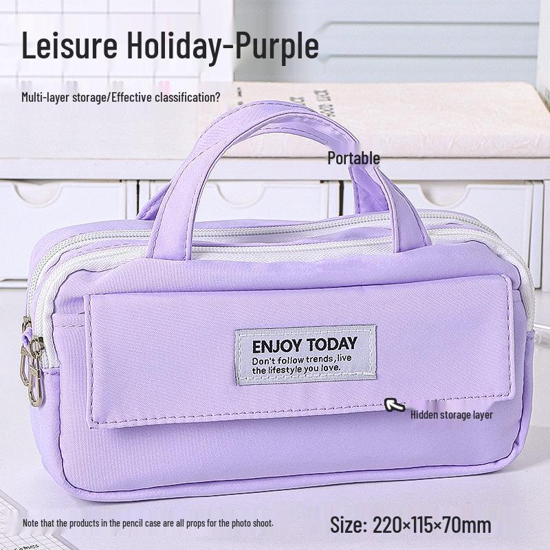 Large Capacity Blue Transparent Ita Pencil Case - Stylish and Functional for Students