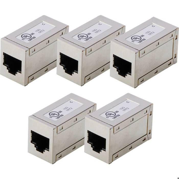 Digitus AT-AG-8-8-C6S-5 Boîtier Femelle RJ45 Nombre De Pôles 8 Argent 5 Pc(s)
