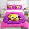 3pcs bedding set Tweety Looney Tunes Includes 1 Comforter + 2 Pillowcases, Without Pillow Inserts, Soft Comfortable,a0909165