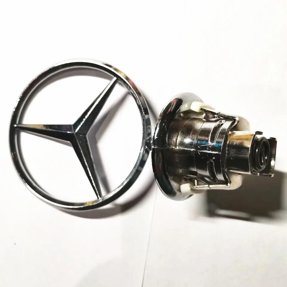 2025 Heiß Für Benz 1 Stück 44mm 3D Metall Blau Chrom Stern Haube Motorhaube Logo Emblem Abzeichen für Mercedes Benz W202 W203 W204 W208 W210 W