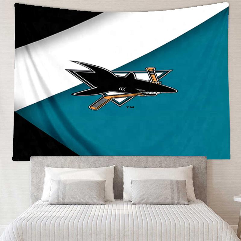 San-Jose Sharks Hockey Tapestry, Unique Design Tapestry, Wall Decor for Bedroom,Livingroom, Playroom,Heartwarming Fan Holiday Gifts