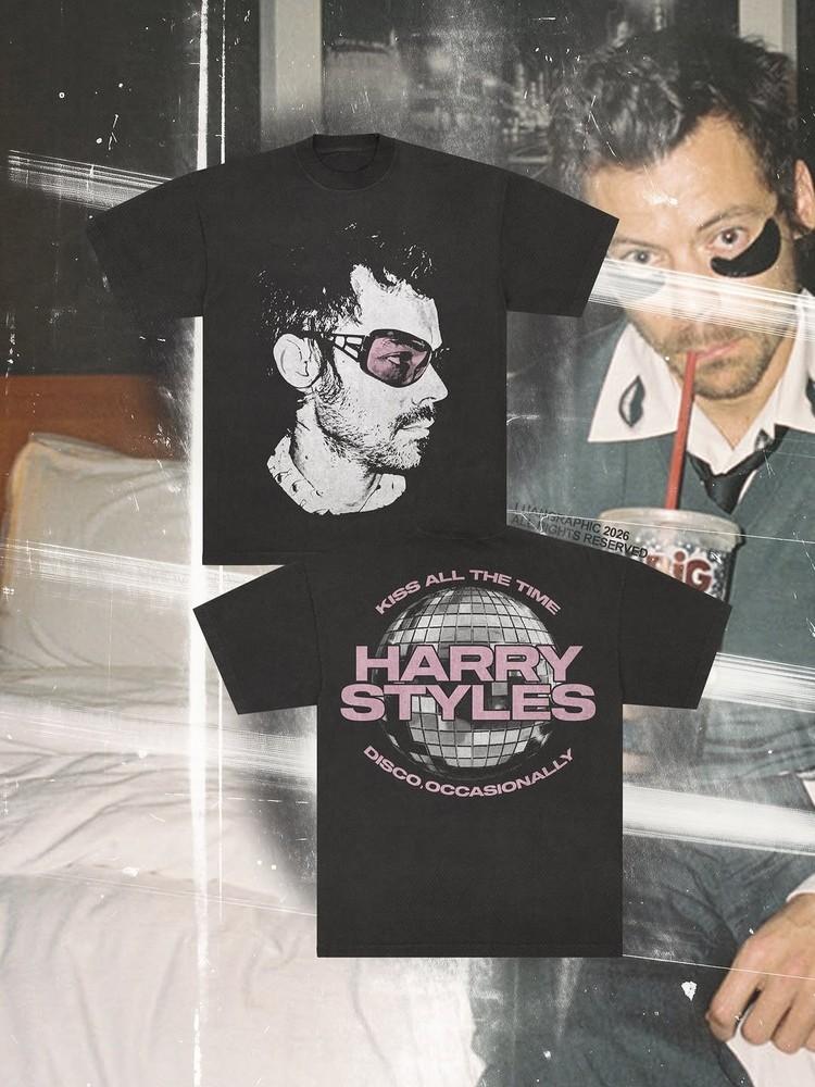 Harry Styles Kiss All The Time Disco Occasionally Graphic TShirt Fan Tee Unisex T-Shirt XXL