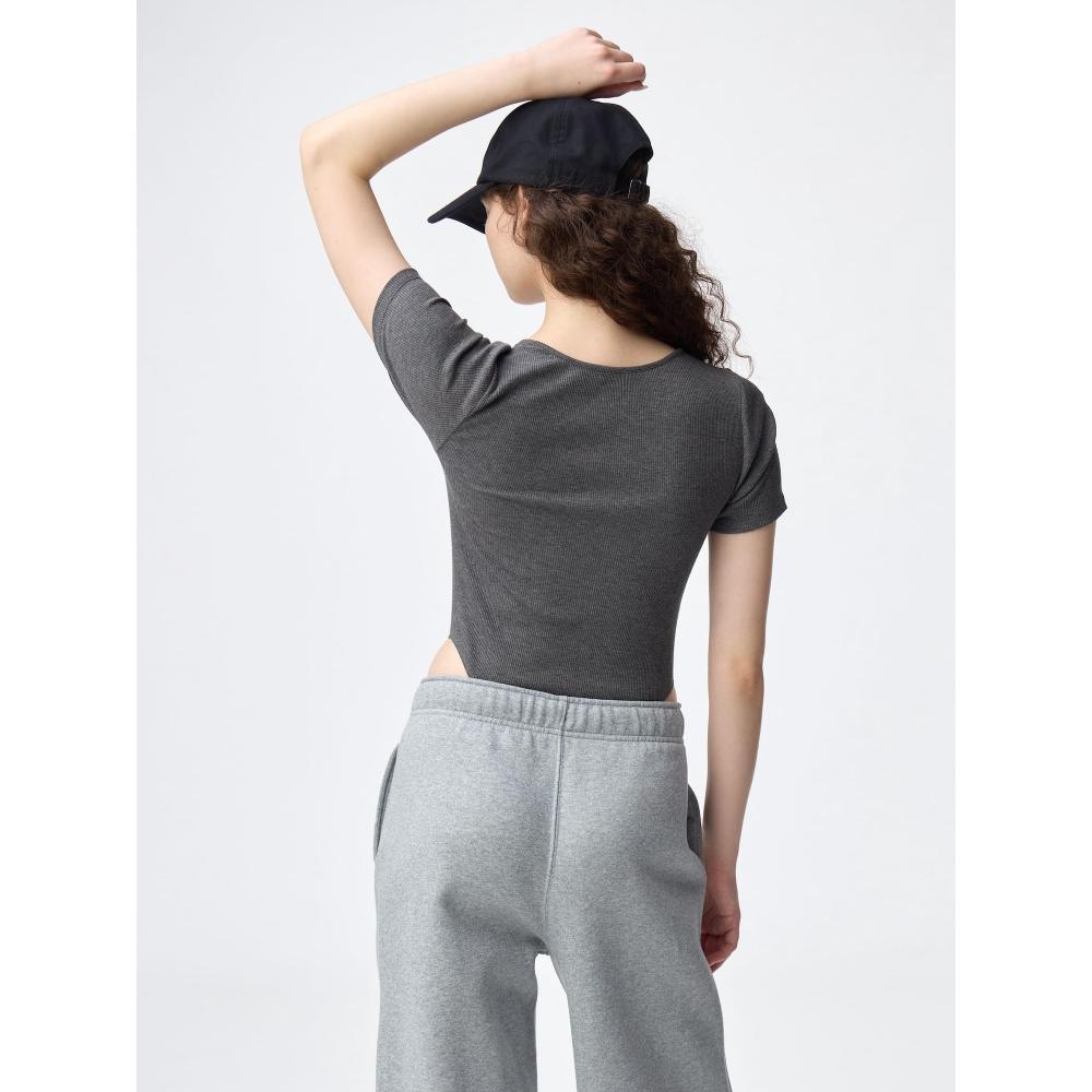 Gu By Uniqlo Warm Rib Bodysuit  Short Sleeve 