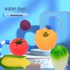 Kids Silicone Bath Toys: Sounding Squeeze Fruits & Vegetables