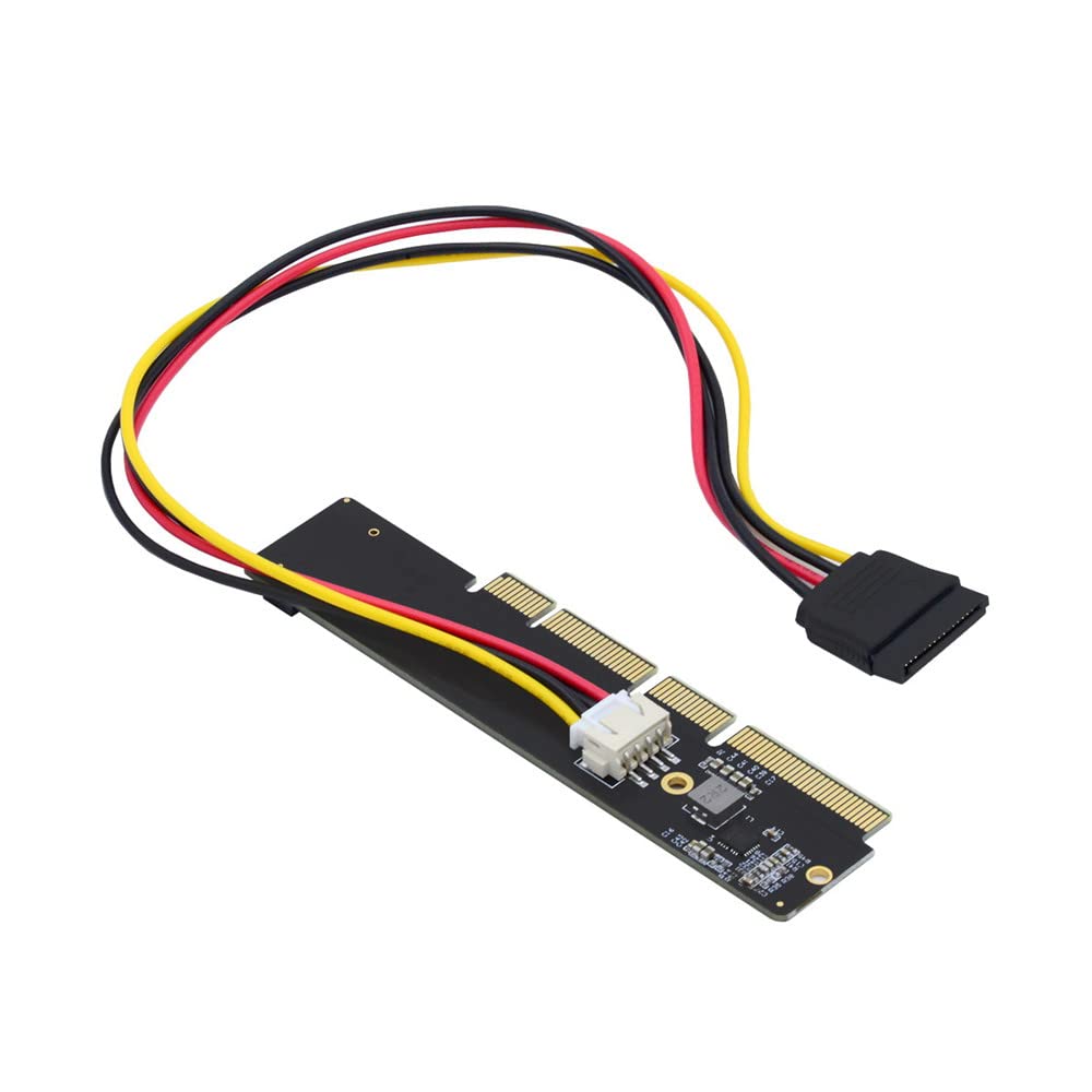 Xiwai NGFF NVMe AHCI SSD to 16X 8X 4X Low Profile 3cm Height 110mm 80mm SSD 1U Server with Power Adapter M.2 M-Key PCI-E 3.0