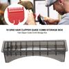10 Steckplätze Klingenhalter Gitterbasis Design Haarschneider Aufbewahrungskoffer Professioneller Organizer