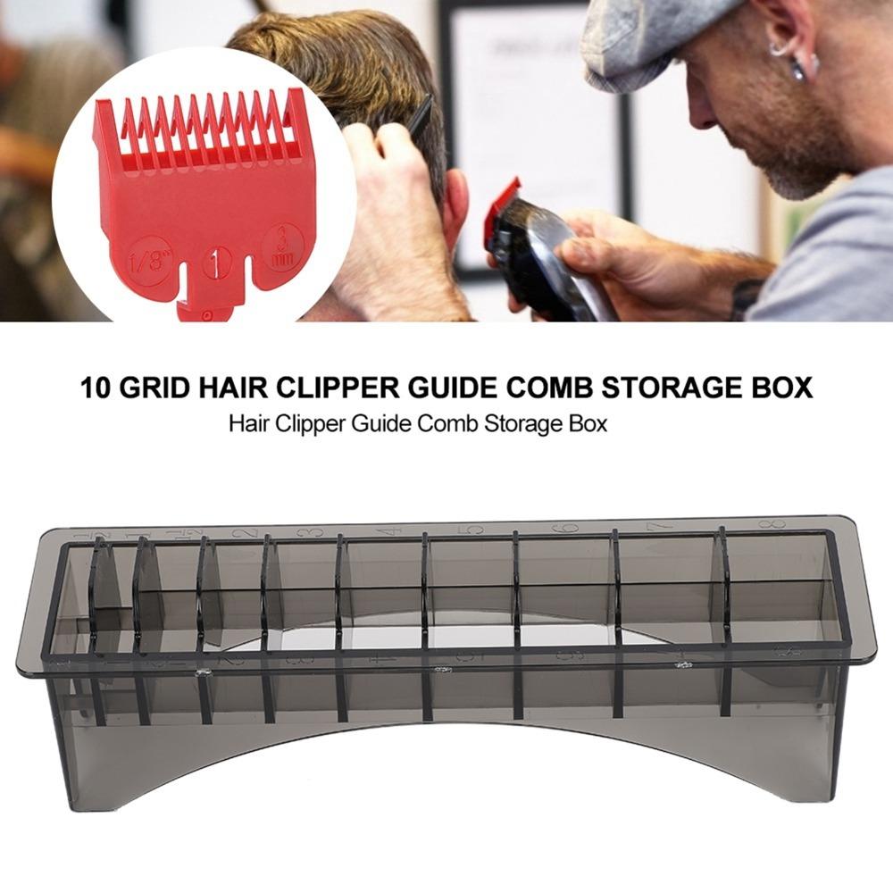 10 Steckplätze Klingenhalter Gitterbasis Design Haarschneider Aufbewahrungskoffer Professioneller Organizer