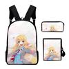 Classic Popular Your Lie In April 3D Print 3pcs/Set Pupil School Bags Laptop Daypack Backpack Inclined Shoulder Bag Pencil Case
