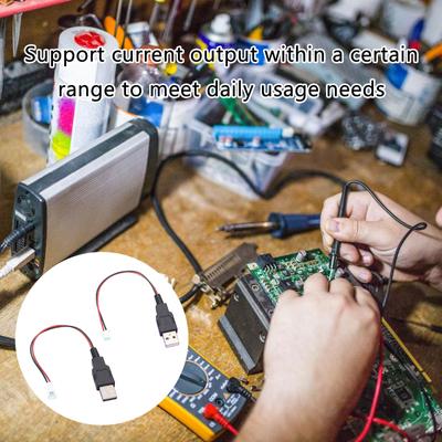 Cablu USB tată la terminal XH2.54 2P, 2 fire, cablu de alimentare pentru transmisie de putere și semnal în proiecte DIY