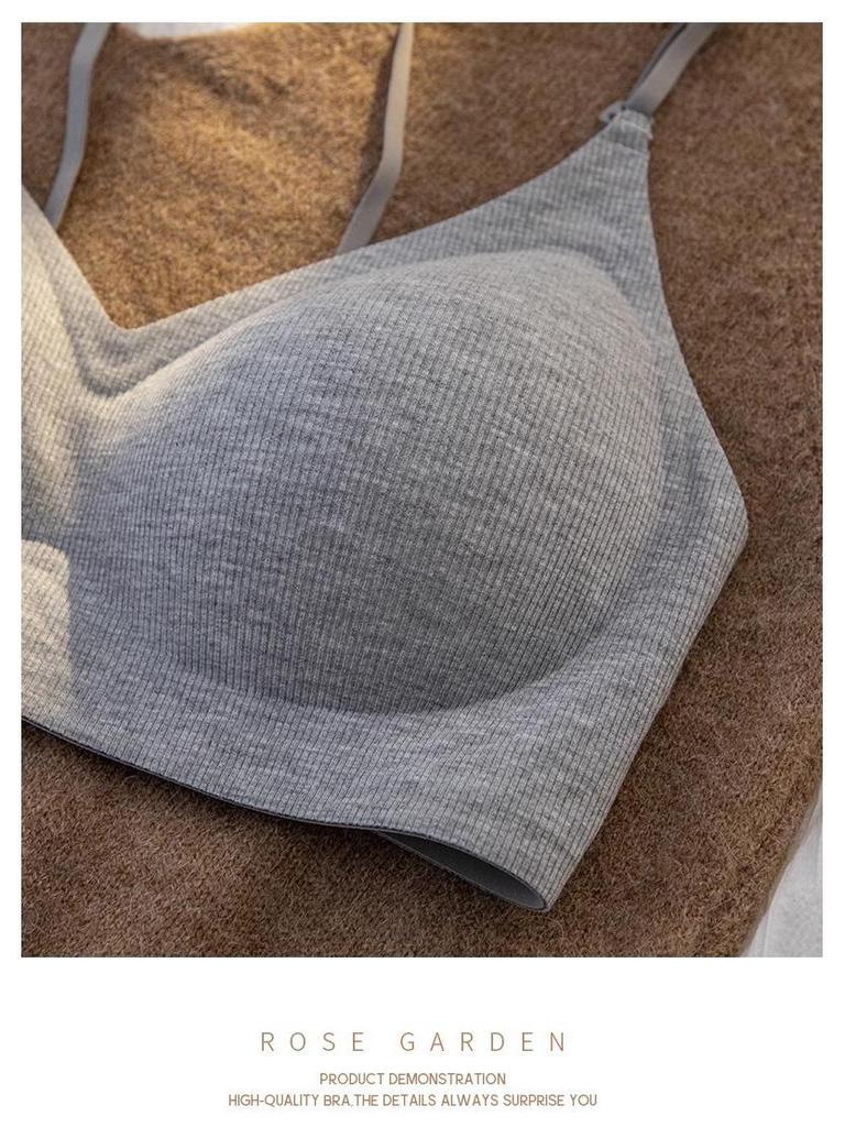 Seamless Push-Up Bra: Backless, Wireless, Small Chest Support, Fine Straps