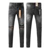 GLYDE New Y2K Jeans Fashion Trends Distressed Damaged Holes Embroidered Stretch Skinny Button Fly Ripped Jeans Pants